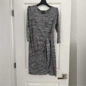 GAP Heathered Gray Long Sleeve Dress